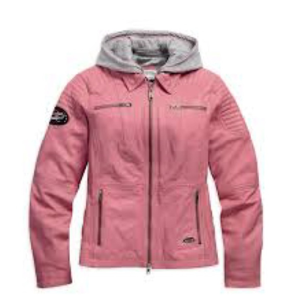 **RARE** Harley-Davidson Pink Leather Jacket Pink Label Collection